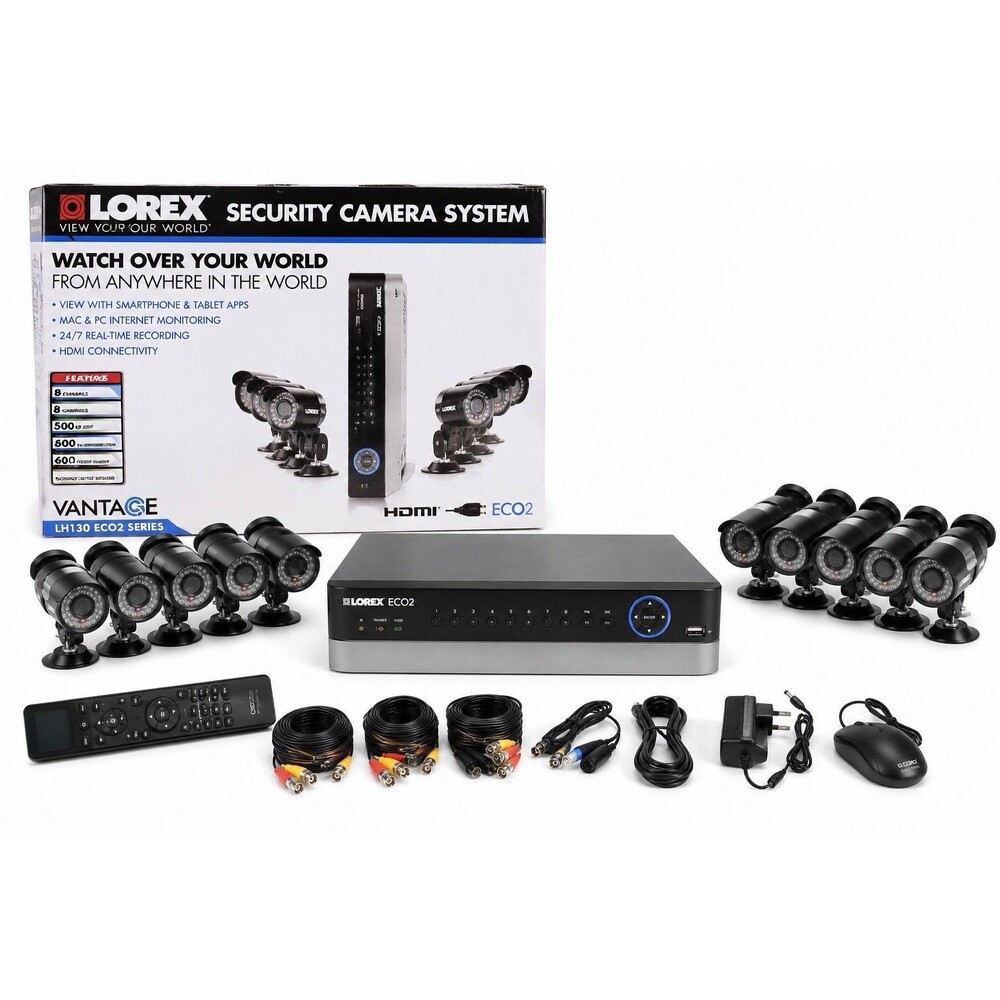New Lorex LH1888 Security Camera System 8 Cameras 500GB DVR LH130 ECO2